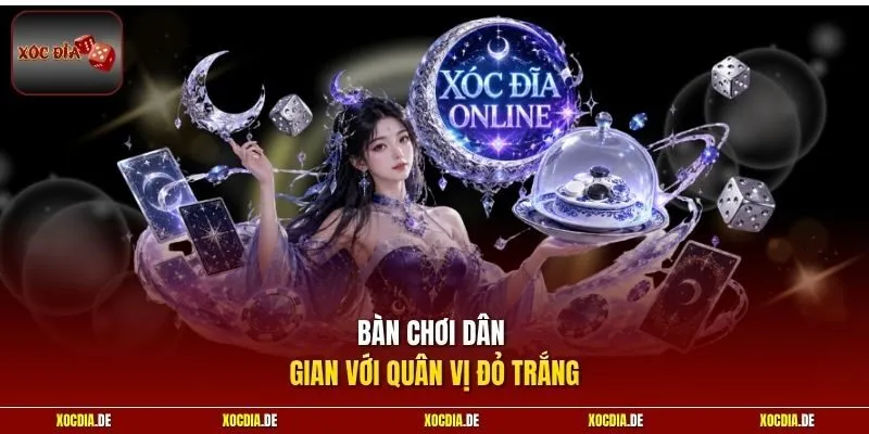 Bàn chơi dân gian với quân vị đỏ trắng