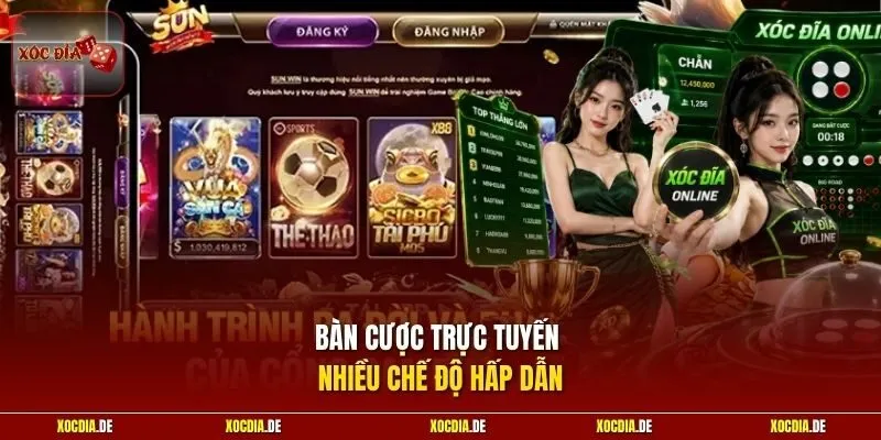 Bàn cược trực tuyến nhiều chế độ hấp dẫn