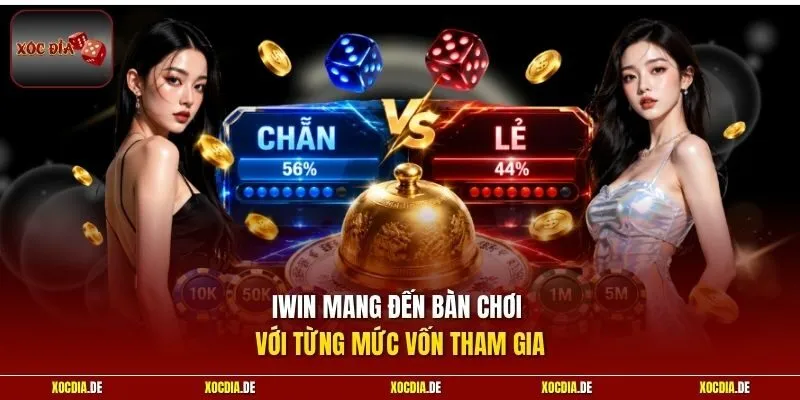 Iwin mang đến bàn chơi với từng mức vốn tham gia