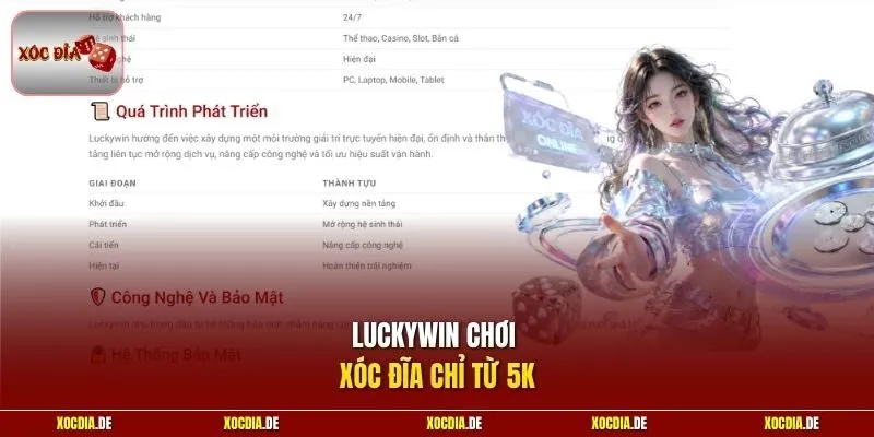 Luckywin chơi xóc đĩa chỉ từ 5K