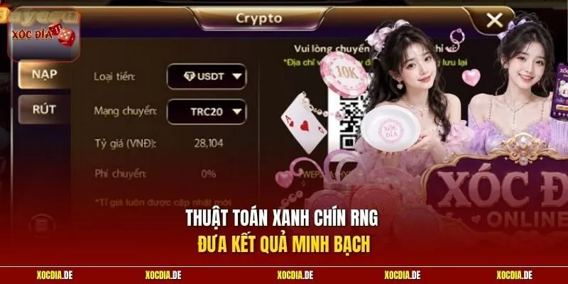 Thuật toán xanh chín RNG đưa kết quả minh bạch