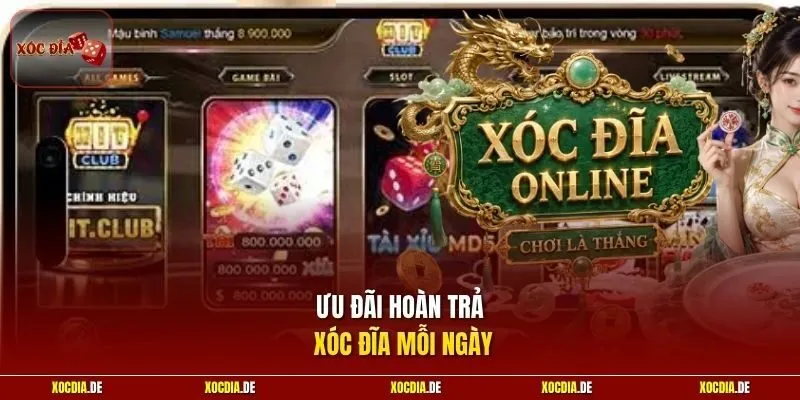 Ưu đãi hoàn trả xóc đĩa mỗi ngày